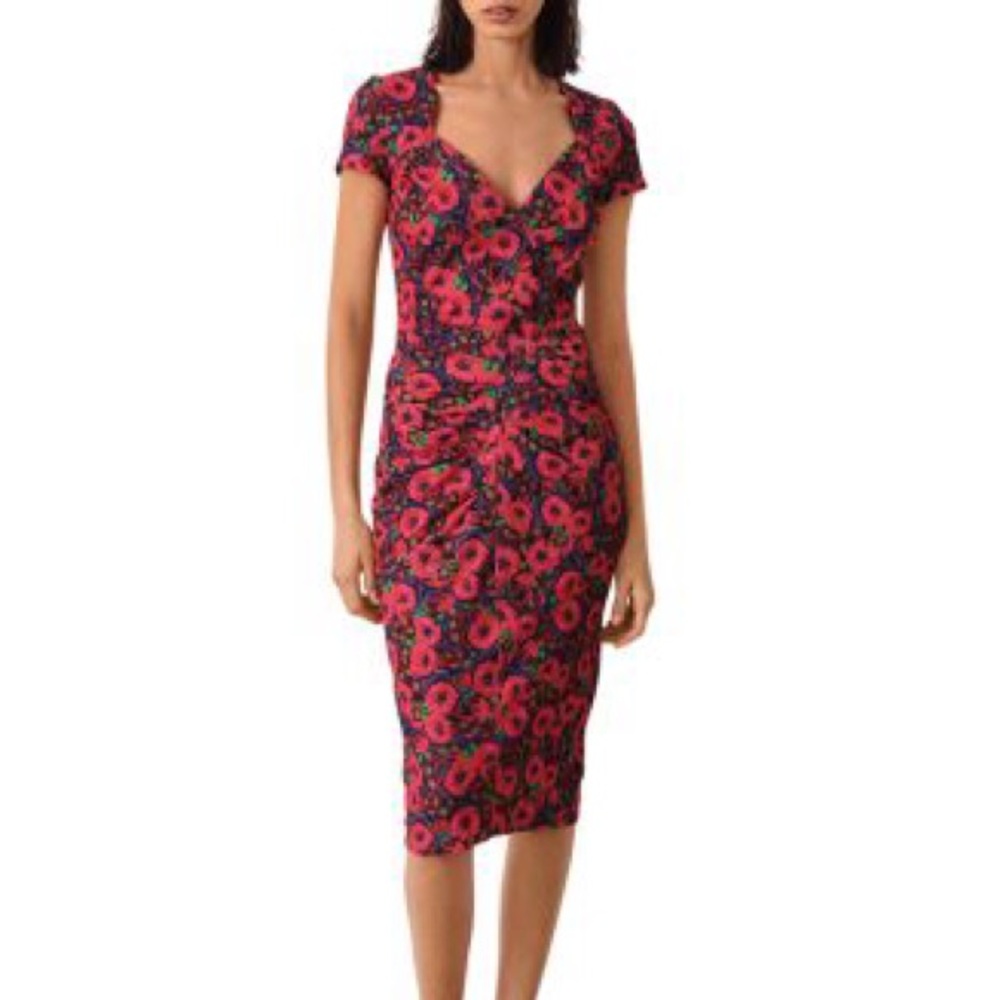 Ba&sh diane lab creative floral print midi dress